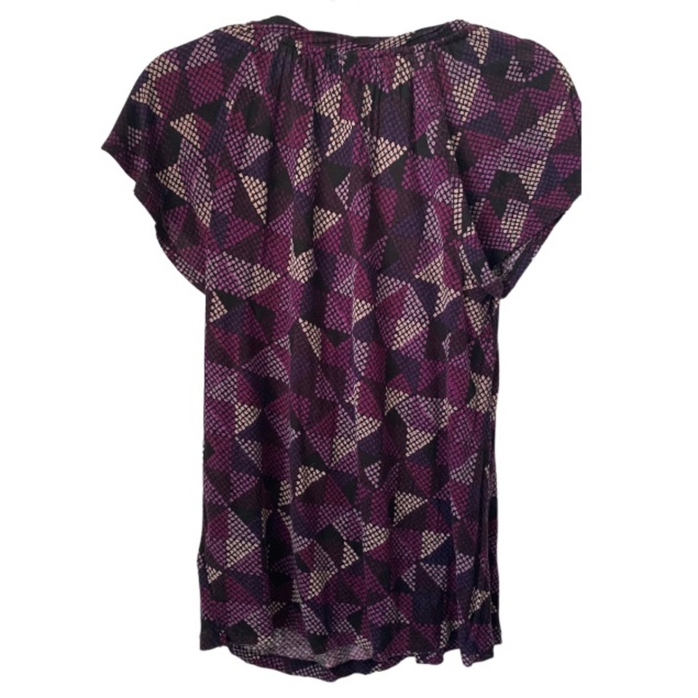 Apt 9 Purple Geometric Loose Fitting Blouse size SP
